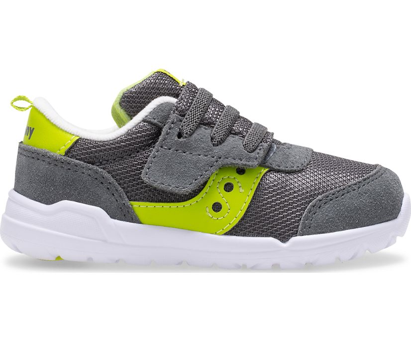 Kids' Saucony Jazz Riff Sneakers Grey / Green | Singapore 744HAPK